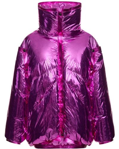 Tom Ford Laminated Puffer Down Jacket - Purple