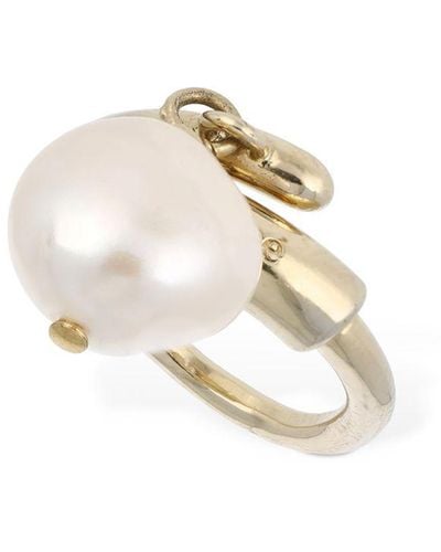 Chloé Anello darcey con perle - Metallizzato