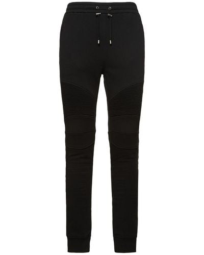 Balmain Pantalon en coton côtelé - Noir