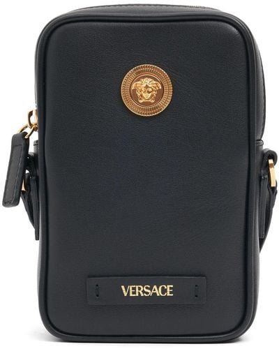 Versace Porte-cartes en cuir medusa - Noir