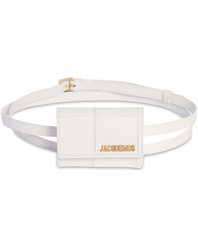 Jacquemus La Ceinture Bello Croc-effect Leather Belt Bag in White