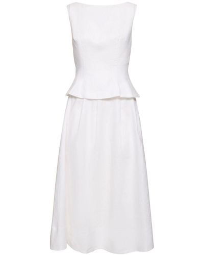 Reformation Moya Linen Top & Skirt - White