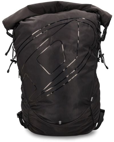 DIESEL Rucksack Aus Leichtem Nylon "oval-d" - Schwarz