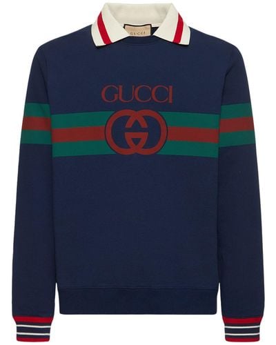Gucci Cosmogonie コットンスウェットシャツ - ブルー