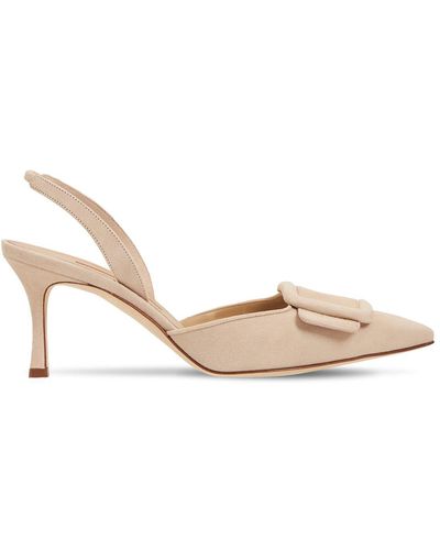 Manolo Blahnik "maysli" Court Shoes - Natural