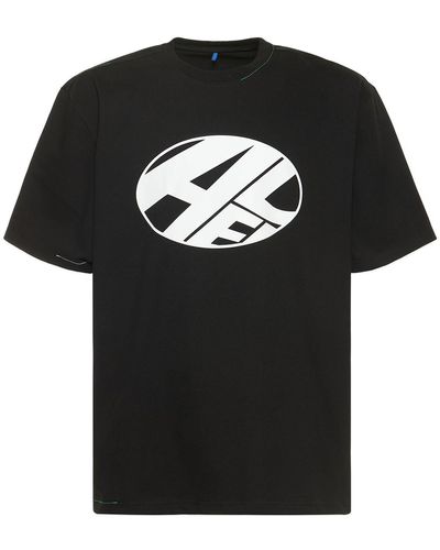 Adererror Logo Print Cotton T-shirt - Black