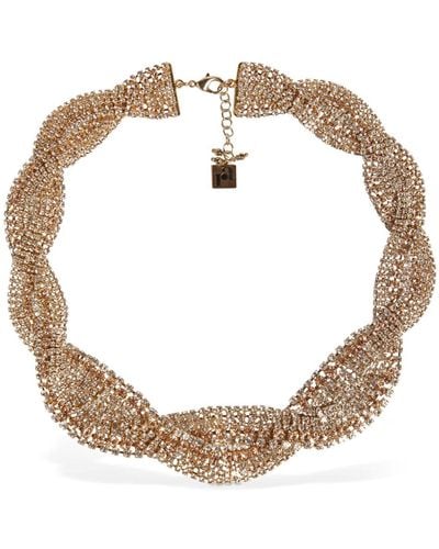 Rosantica Chevron Crystal Collar Necklace - White