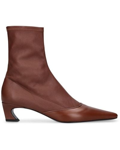 Acne Studios 45mm Bano Leather Ankle Boots - Brown