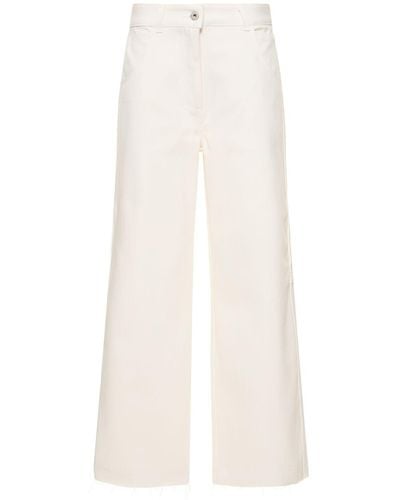 Interior Pantaloni larghi the clarice in cotone - Bianco