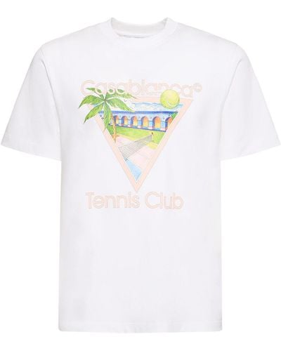 Casablancabrand T-shirt Aus Bio-baumwolle "tennis Club" - Weiß