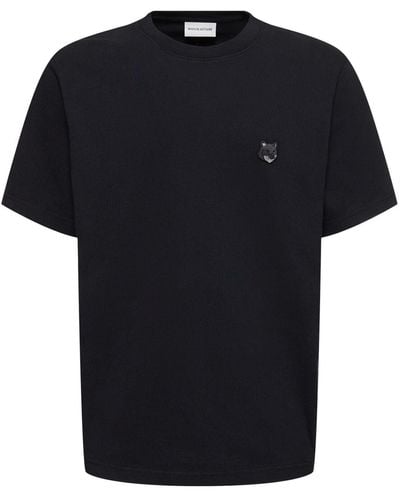 Maison Kitsuné Camiseta con parche - Negro