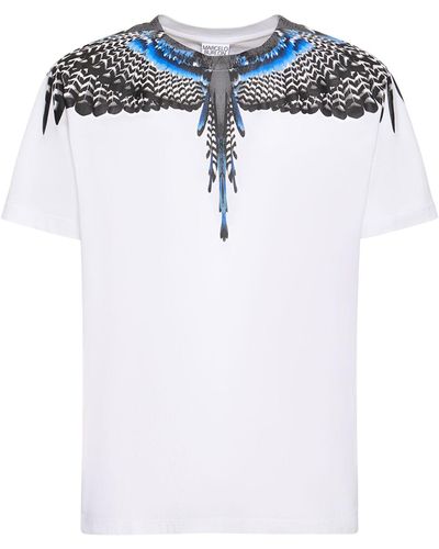 Marcelo Burlon Grizzly Wings Cotton Jersey T-shirt - Blue