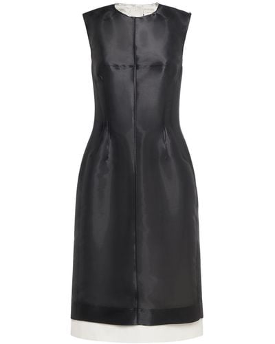 Sportmax Xiria Sleeveless Organza Midi Dress - Black