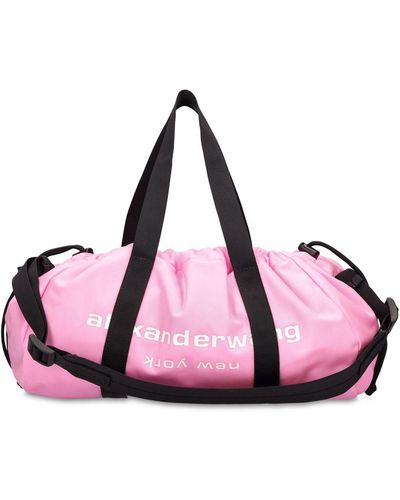 Alexander Wang Primal Drawstring Nylon Duffle Bag - Pink