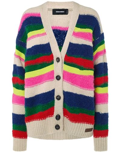 DSquared² Stripe Knit Cardigan - Multicolour