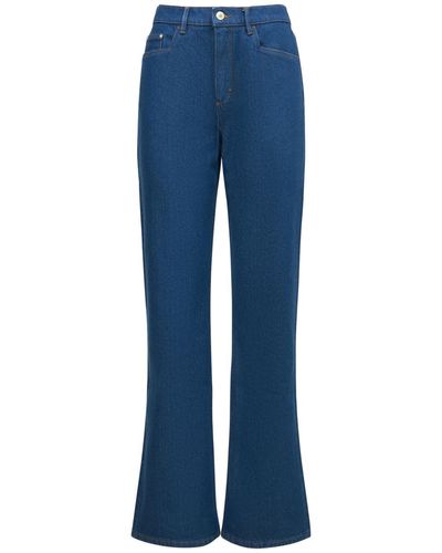 Wandler Jeans Anchos De Tiro Medio Daisy De Algodón - Azul
