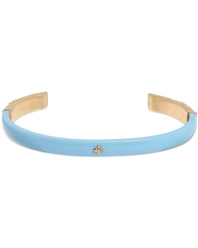 Maison Margiela Enamel Crystal Star Cuff Bracelet - Blue