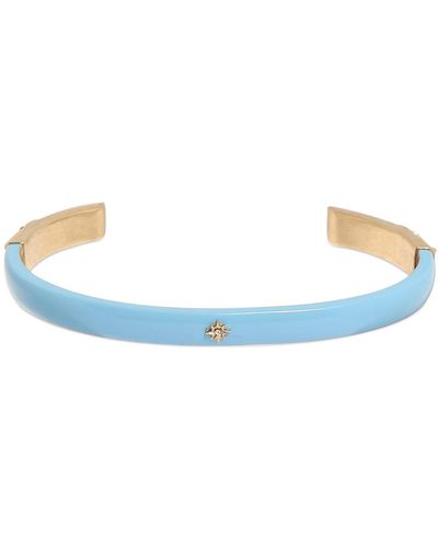 Maison Margiela Bracciale rigido con cristalli - Blu