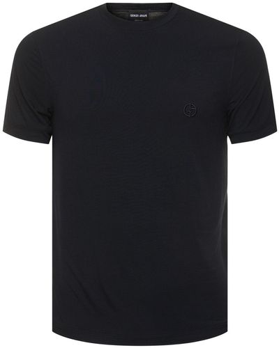 Giorgio Armani Mercerized Viscose Jersey T-shirt - Black