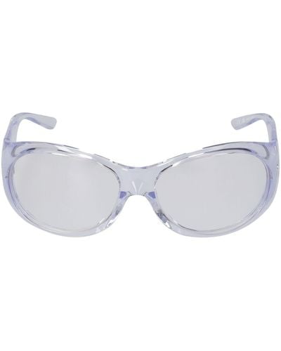 Courreges Runde Sonnenbrille Aus Acetat "hybrid 01" - Weiß