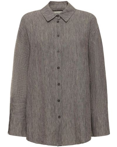 TOVE Salome Linen Shirt - Gray