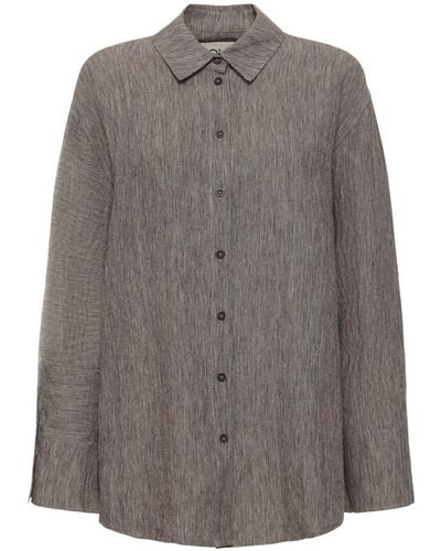 TOVE Salome Linen Shirt - Grey