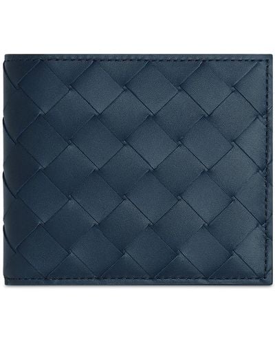 Bottega Veneta Leather Bi-fold Wallet - Blue