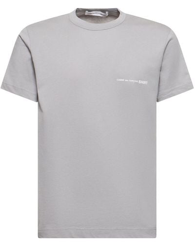 Comme des Garçons Logo Cotton T-shirt - Gray