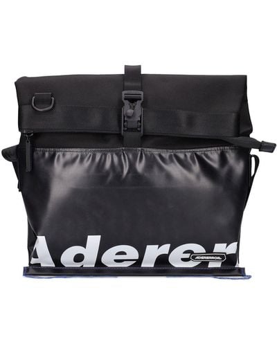 Adererror Logo Print Pvc Messenger Bag - Black