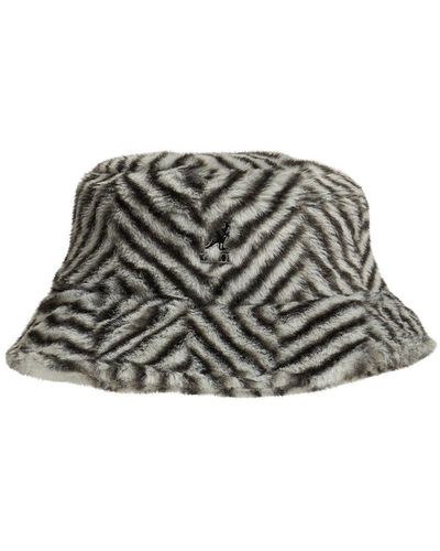 Kangol Cappello Bucket In Pelliccia Sintetica - Grigio