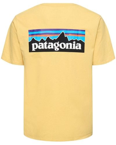 Patagonia T-shirt "p-6 Logo Responsibility" - Gelb