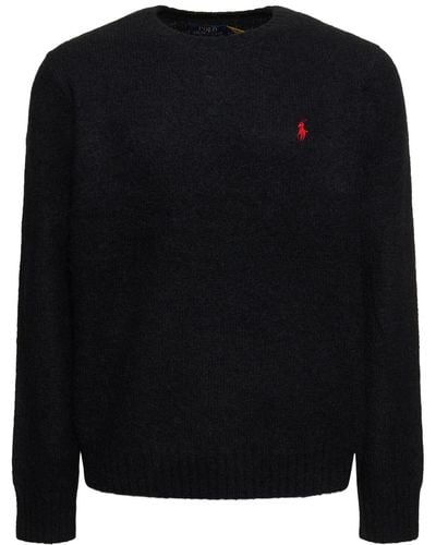 Polo Ralph Lauren Pull-over en laine mélangée à logo - Noir