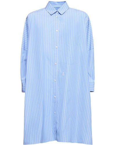 Jil Sander Sunday Oversized Cotton Poplin Shirt - Blue