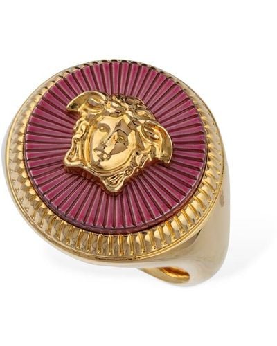 Versace Pink Ring With Medusa Face