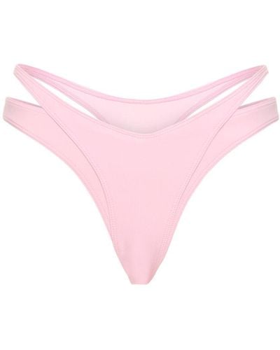 Mugler Lvr Exclusive Cutout Bikini Bottoms - Pink