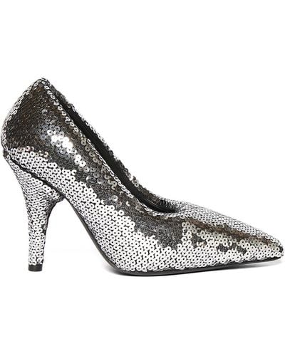 Balenciaga 110Mm Xl Sequin Court Shoes - Metallic