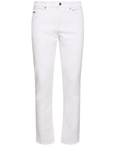 BOSS Delaware Cotton Denim Jeans - White