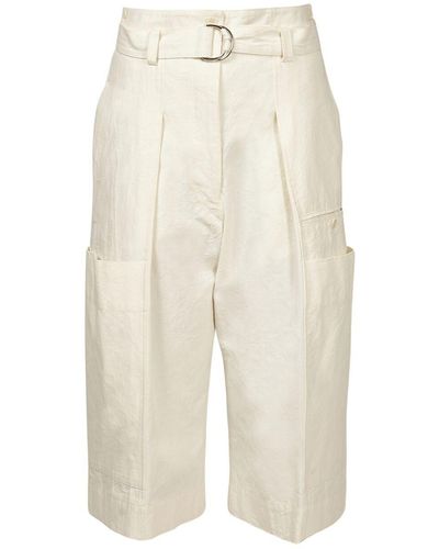 Lemaire Cotton Cargo Shorts - White