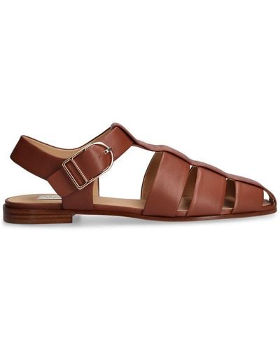 Gabriela Hearst 10mm Hohe Leder-sandalen "lynn" - Braun