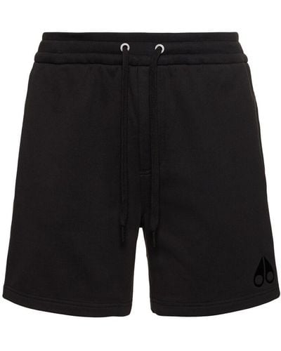 Moose Knuckles Shorts clyde in cotone - Nero