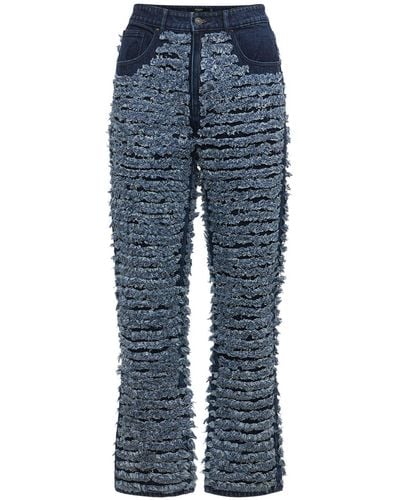 Jaded London Extreme Shredded Cotton Jeans - Blue