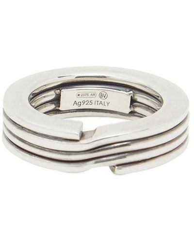 Bottega Veneta Key Chain Ring - White