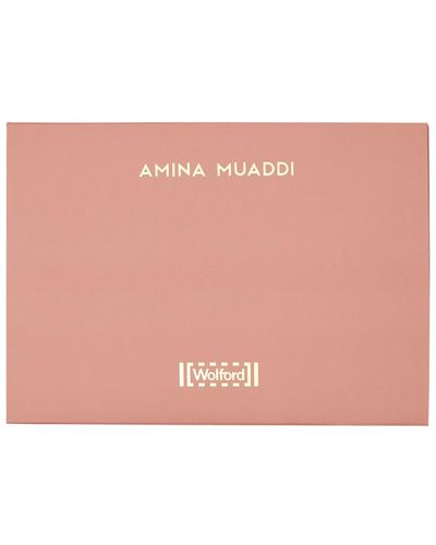 Wolford Medias Tanga Amina Muaddi - Rojo