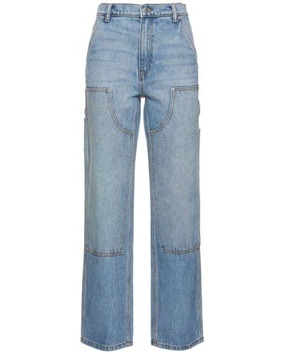 Alexander Wang Slouch Carpenter Low Rise Denim Jeans - Blue