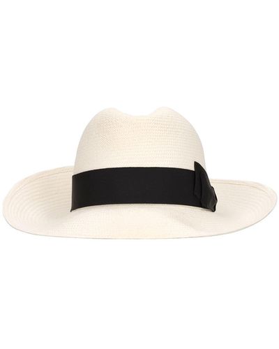 Borsalino Claudette Fine Straw Panama Hat - White