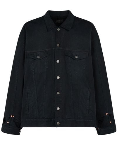 Balenciaga Soft Cotton Denim Jacket - Black