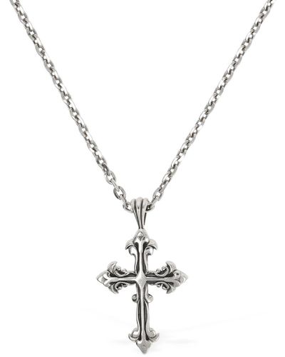 Emanuele Bicocchi Avelli Small Cross Necklace - Metallic