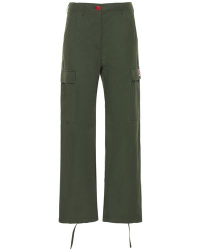 KENZO Pantaloni cargo in cotone ripstop - Verde