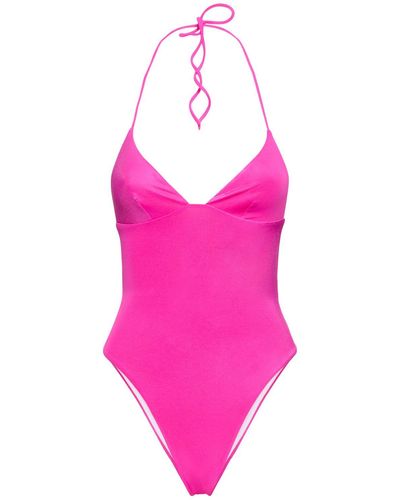 DSquared² Glossy One Piece Swimsuit - Pink