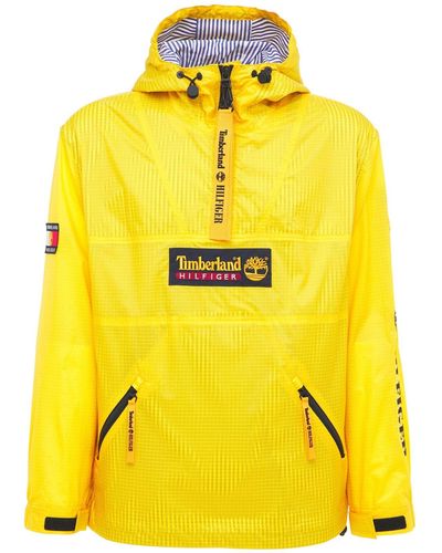 TOMMY HILFIGER x TIMBERLAND Logo Pop Over Wind Jacket - Yellow